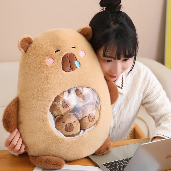 Capybara Squishy Plush Pillow - Adorable Mini Doll for Office Naps