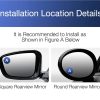 Car 360 Degree Wide Angle Blind Spot Mirror