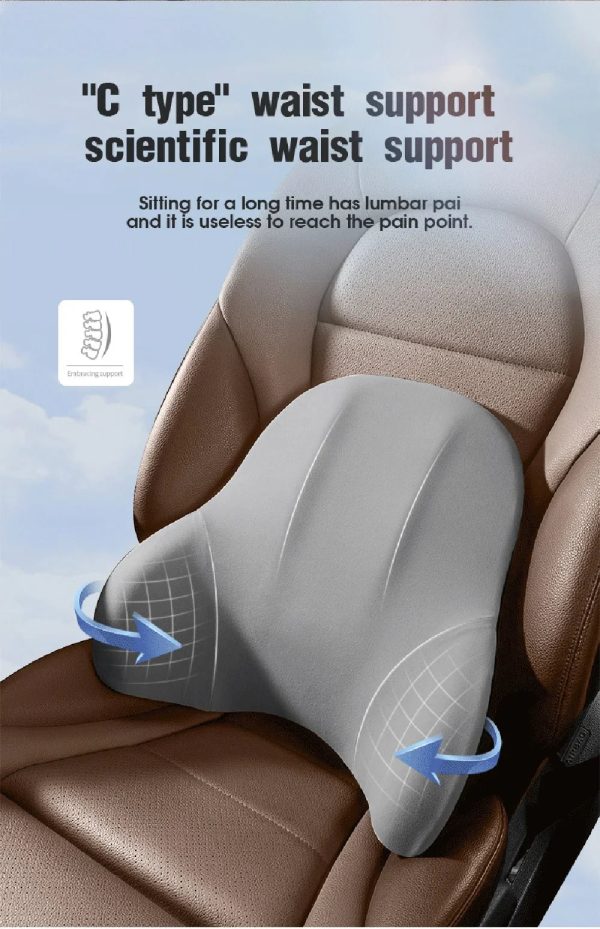 Car Lumbar Support Back Cushion And Neck Pillow