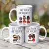 Caricature Style Like Father Like Daughter Personalized Mug