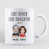 Caricature Style Like Father Like Daughter Personalized Mug