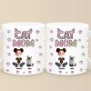 Cartoon Cat Mom Lovely Chibi - Personalized 3D Inflated Effect Ceramic Mug - Gift For Cat Lovers | CLP15 NA94
