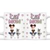 Cartoon Cat Mom Lovely Chibi - Personalized 3D Inflated Effect Ceramic Mug - Gift For Cat Lovers | CLP15 NA94