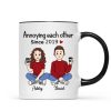 Cartoon Chibi Couple Sitting Gift For Him For Her Personalized Mug