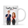 Cartoon Couple Hand In Hand Together Since Personalized Mug