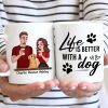 Cartoon Couple You Me & The Dog Personalized Mug