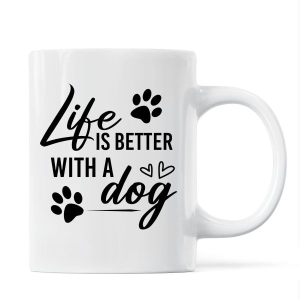 Cartoon Couple You Me & The Dog Personalized Mug