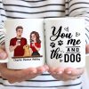Cartoon Couple You Me & The Dog Personalized Mug