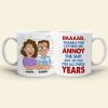Cartoon Dad And Annoying Kid, Personalized Coffee Mug DR-WHM-01dnpo030523