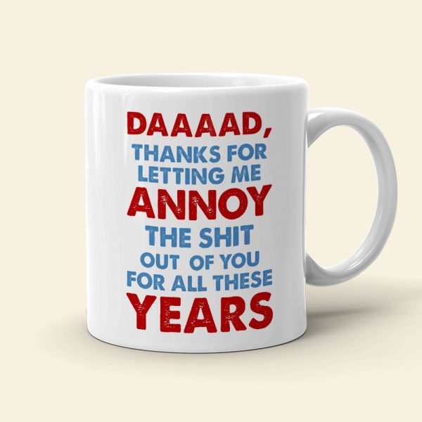 Cartoon Dad And Annoying Kid, Personalized Coffee Mug DR-WHM-01dnpo030523