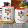 Cartoon Dog Mom Custom Mug A Unique Surprise for Mother's Day, Valentine's Day, or Pet Lovers