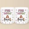 Cartoon Pet Fur Mom Lovely Chibi - Personalized 3D Inflated Effect Ceramic Mug - Gift For Pet Lovers | CLP15 NA94