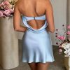 Casual Cut Out Strapless Mini Dress