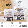 Cat Dad Admit It Life Would Be Boring Without Me - Personalized White Edge-to-Edge Mug