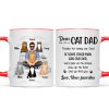 Cat Dad Real Man Funny Gift Personalized Mug