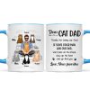 Cat Dad Real Man Funny Gift Personalized Mug