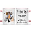 Cat Dad Real Man Funny Gift Personalized Mug