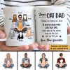 Cat Dad Real Man Funny Gift Personalized Mug