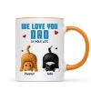 Cat Dad We Love You A Hole Lot Personalized Mug, Funny Father's Day gift for Cat Dads