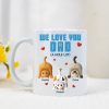 Cat Dad We Love You A Hole Lot Personalized Mug, Funny Father's Day gift for Cat Dads