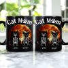 Cat Dog Pet Skeleton Halloween Moon - Personalized Mug