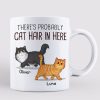 Cat Hair In Here Walking Fluffy Cat Personalized Mug