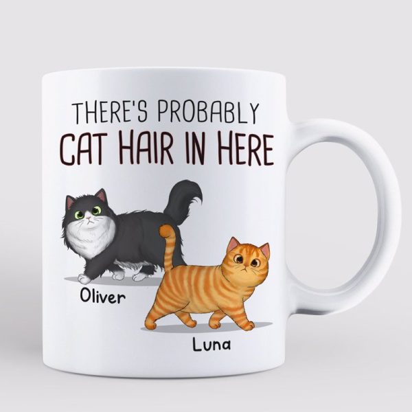 Cat Hair In Here Walking Fluffy Cat Personalized Mug