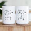 Cat Line Art Gift For Cat Lovers - Personalized Mug