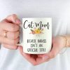 Cat Mom Because Badass Isn't an Official Title Coffee Mug Funny Cat Lover Gift