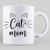 Cat Mom Dad Sitting Cat Cartoon Personalized Coffee Mug