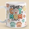 Cat Mom Eat Drink And Be Merry - Dog & Cat Personalized Custom 3D Inflated Effect Printed Mug - Christmas Gift For Pet Owners, Pet Lovers