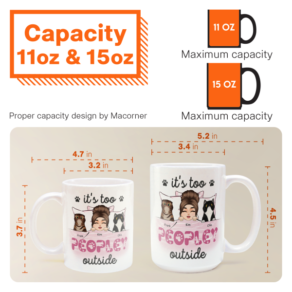 Cat Mom Inside - Personalized Mug - Birthday Gift For Cat Mom, Cat Lover, Fur Mama
