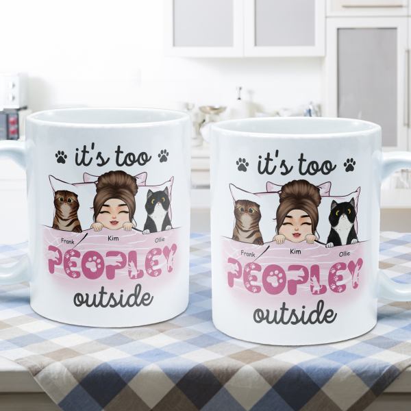 Cat Mom Inside - Personalized Mug - Birthday Gift For Cat Mom, Cat Lover, Fur Mama