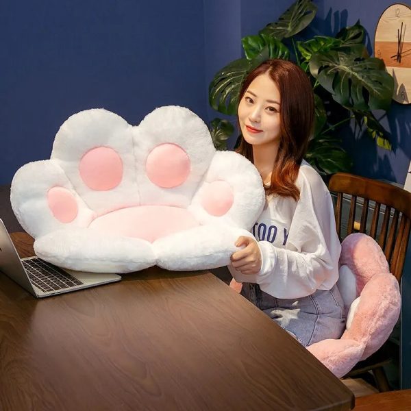 Cat Paw Plush Floor Cushion Soft Large Seat Pillow