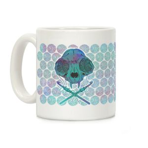 Cat Skull & Crochet Hooks Coffee Mug