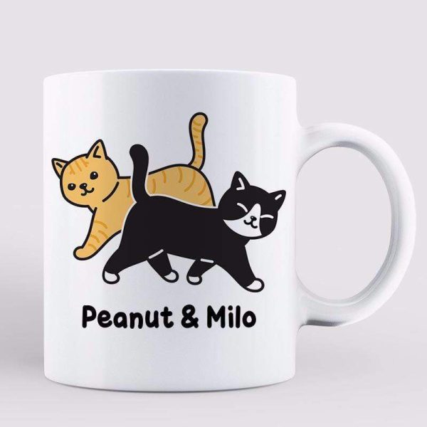 Cat Walking Personalized Coffee Mug