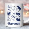 Cats in Space Retro Personalized Mug, Funny Astronaut Kitty Gift with Cosmic Vibes and Custom Name