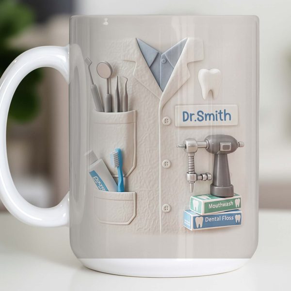 Celebrate A Beautiful Smile Every Day With Our Custom Dentist Mug - Personalized Custom Coffee Mug - DOC075_MG