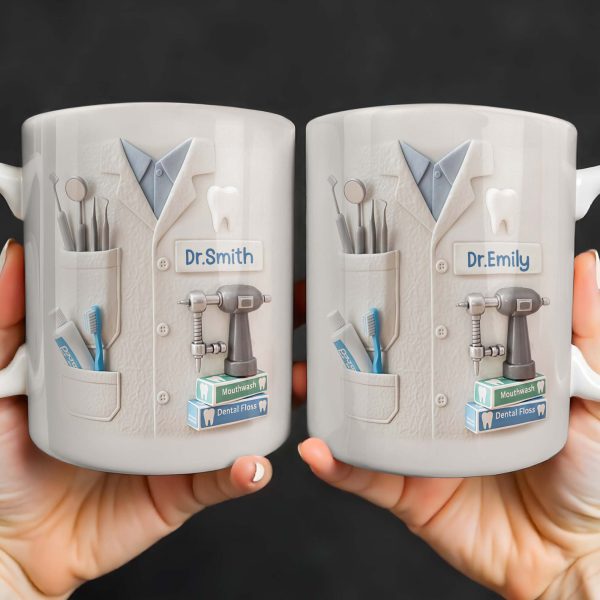 Celebrate A Beautiful Smile Every Day With Our Custom Dentist Mug - Personalized Custom Coffee Mug - DOC075_MG