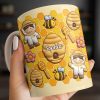 Celebrate A Special Bond With Bee And Honeycomb Design - Personalized Custom Coffee Mug - JBS116_MG