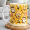 Celebrate A Special Bond With Bee And Honeycomb Design - Personalized Custom Coffee Mug - JBS116_MG
