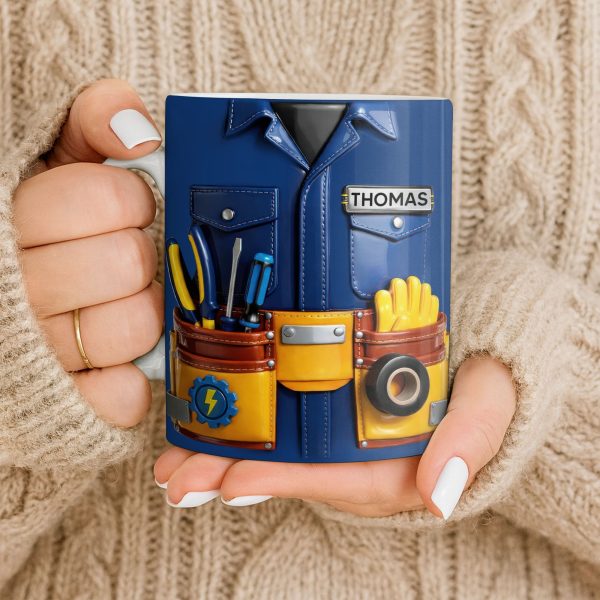 Celebrate Craftsmanship With Tool Belt Design - Personalized Custom Coffee Mug - JBS093_MG