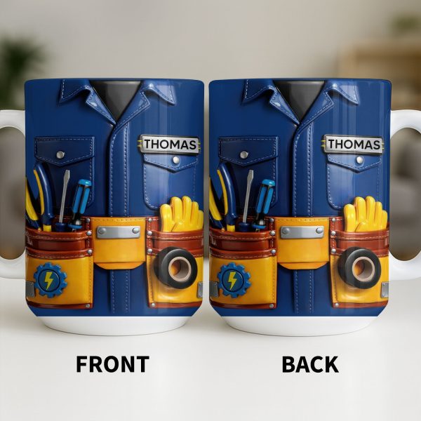 Celebrate Craftsmanship With Tool Belt Design - Personalized Custom Coffee Mug - JBS093_MG