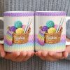 Celebrate Creativity with Vibrant Yarn Balls and Crochet - Personalized Custom Coffee Mug - HOB032_MG