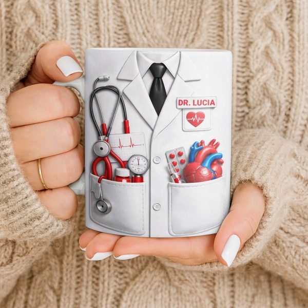 Celebrate Dedication And Care With Custom Doctor Themed Mug - Personalized Custom Coffee Mug - DOC084_MG