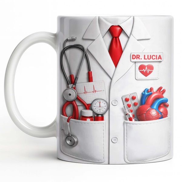 Celebrate Dedication And Care With Custom Doctor Themed Mug - Personalized Custom Coffee Mug - DOC084_MG