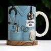 Celebrate Everyday Heroes, Stethoscope And Medical Instruments - Personalized Custom Coffee Mug - NUR021_MG