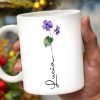Celebrate Everyday Moments Violet Flowers Touch - Personalized Custom Coffee Mug - CPL020_MG
