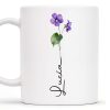 Celebrate Everyday Moments Violet Flowers Touch - Personalized Custom Coffee Mug - CPL020_MG