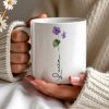 Celebrate Everyday Moments Violet Flowers Touch - Personalized Custom Coffee Mug - CPL020_MG